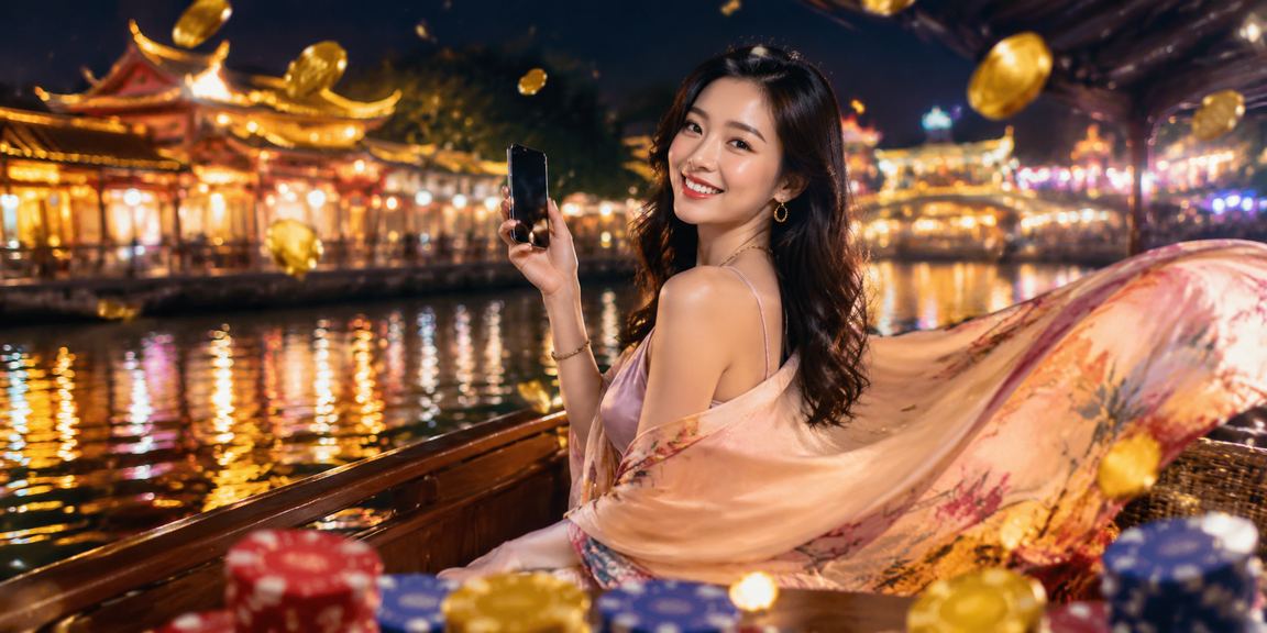 Người dùng tại Huế dùng điện thoại chơi casino trực tuyến trong khung cảnh cổ kính